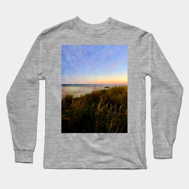 By the Golden Beach at Sunset by Pamela Storch Long Sleeve T-Shirt by Pamela Storch